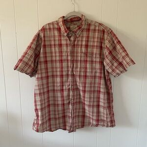 Classic Red Plaid Men's Button Down Shirt